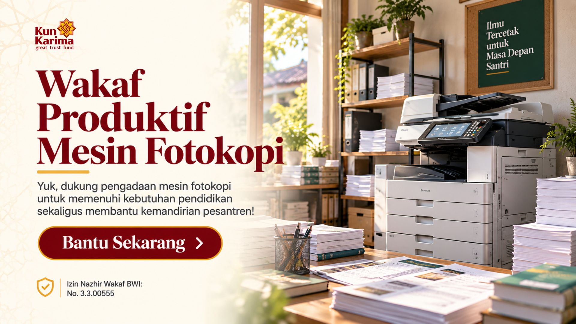 Wakaf Produktif Pesantren Kun Karima
